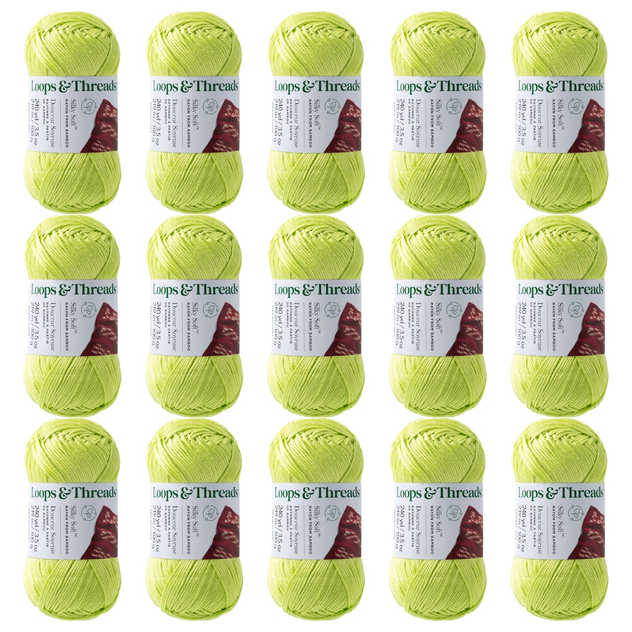 15 Pack: Silky Soft™ Yarn by Loops & Threads®